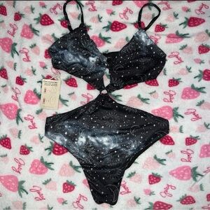 Eco Towers Cutout Sun/Moon Swimsuit M